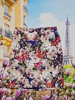 Talbots Floral Lined Pencil Skirt Size 2P
